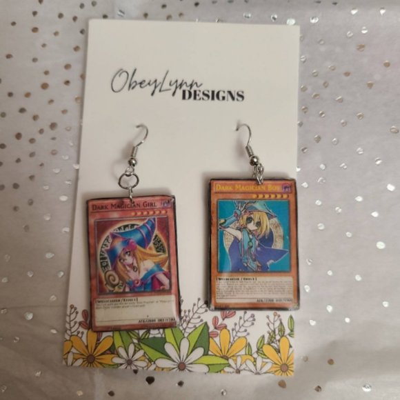 Jewelry - Magician Girl/Boy Yugioh Card Earrings